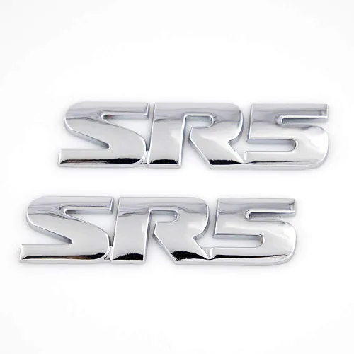 SR5 Emblem Side/Rea V6 SR5 Tronco Calcomanía Metal Pegatina Insignia (Plata)