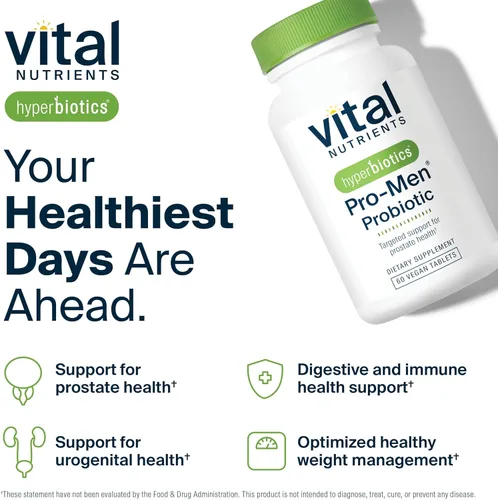 Miniatura 7 de Hyperbiotics Probióticos Vital Nutrients Pro Men Probióticos veganos avanzados para hombres Clínicamente estudiados para la salud