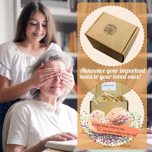 Miniatura 3 de 1DFAUL Huevo de Anuncio de Embarazo, Revelación de Embarazo, Ideas Divertidas de Anuncio de Bebé, Huevos Sorpresa Perfectos para Abuelos, Futuro