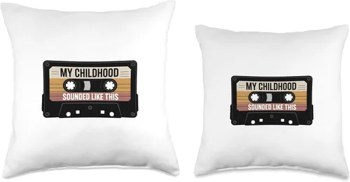 Miniatura 3 de My Childhood Sounded Like This Retro Cassette Throw Pillow