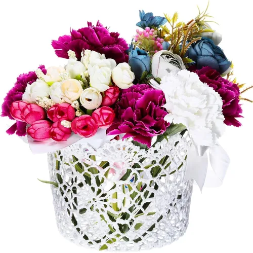 Miniatura 4 de Boao 2 cestas blancas para niña de las flores con asa, cestas de flores de boda con lazo de satén para ceremonia de boda, pétalos, colección