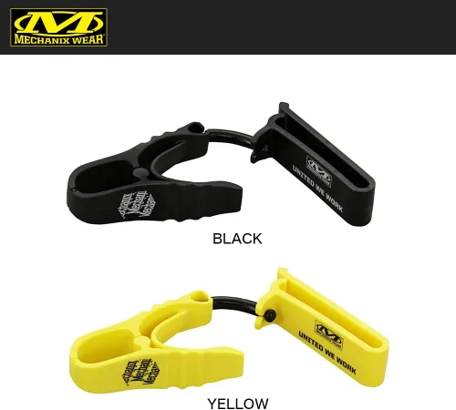 Miniatura 2 de Mechanix Wear Clip para guantes - Clip no conductor para un cómodo acceso a los guantes - Soporta fijación de cinturón - Para construcción - Amarillo