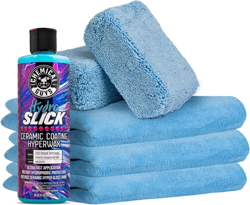 Miniatura 11 de Chemical Guys WAC22916 HydroSlick SiO2 - Revestimiento cerámico de hipercera con aplicador de microfibra de grado premium, 16 fl oz (Paquete de 1)