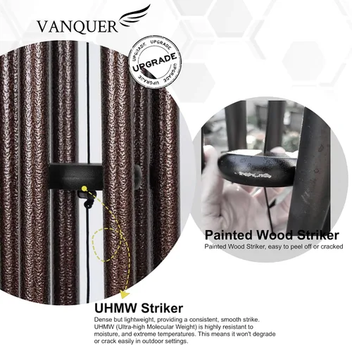Miniatura 6 de Vanquer Campanillas de viento para tono profundo exterior, campanillas de viento de 32 pulgadas para exteriores, tono profundo, campanillas