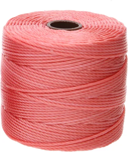 Miniatura 30 de The Beadsmith S-Lon - Cordón de nailon trenzado de 0.020 in para cuerda, color rojo oscuro, TEX210, carrete de 77 yardas