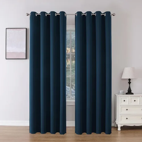 Miniatura 23 de Joydeco Cortinas opacas para dormitorio de 72 pulgadas de largo, 2 paneles de cortinas con aislamiento térmico para oscurecer la habitación