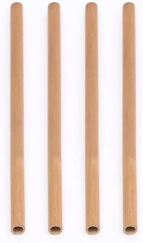 Miniatura 7 de Rainforest Bowls Juego de 4 pajitas de bambú Boba reutilizables, de 8 a 9 pulgadas de largo, perfectas para batidos, tés de leche, jugos, licuados