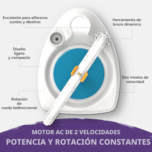 Miniatura 2 de NATIONAL GEOGRAPHIC Rueda de cerámica para niños – Juego completo de cerámica para principiantes, motor de enchufe, 2 libras. Arcilla seca al aire