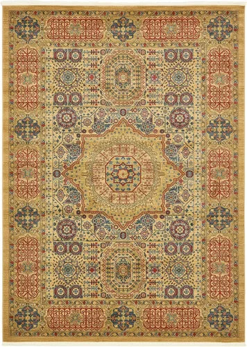 Miniatura 26 de Unique Loom Palace Collection - Alfombra bohemia tradicional, medallón, vintage (2 pies x 3 pies, rectangular, azul claro/bronceado)
