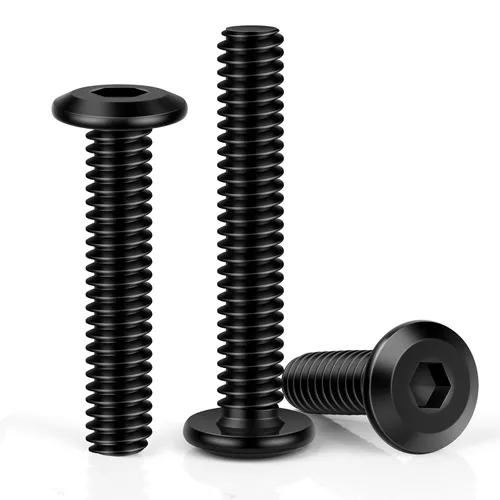 Miniatura 6 de Tornillos de cabeza plana de 1/4-20 x 1-1/4 pulgadas, tornillos de conector avellanados, acero inoxidable 18-8 (304), óxido negro, totalmente