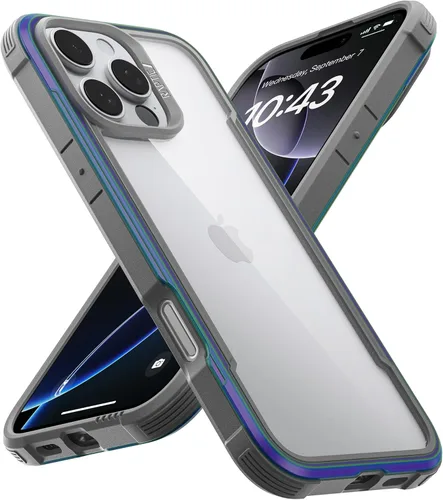Miniatura 19 de RAPTIC Shield para iPhone 14, funda protectora transparente a prueba de golpes, grado militar, probada en caídas de 10 pies, marco de aluminio