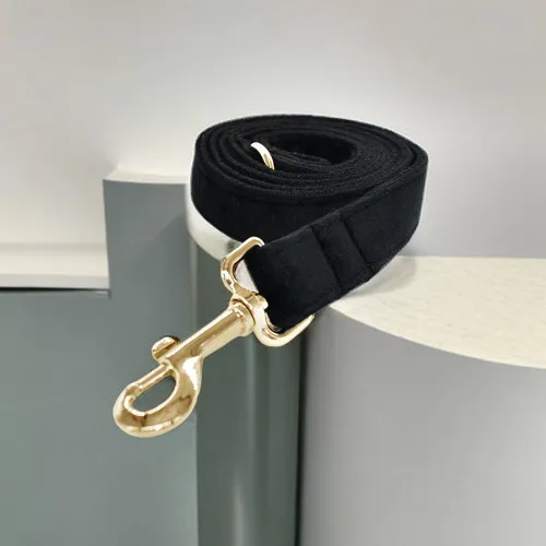 Miniatura 3 de Love Dream Juego de collar y correa de terciopelo para perro, suave y cómodo, correa ajustable y collar con hebilla de metal resistente para perros