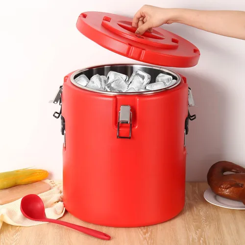 Miniatura 6 de Jinei Calentador de alimentos caliente o refrigerador, contenedor de alimentos aislado con cuchara, caja de sopa comercial portátil