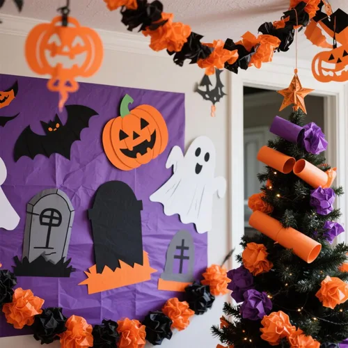Miniatura 5 de Shindel 120 hojas de papel de seda de Halloween, 20 x 14 pulgadas, papel de regalo para Halloween, manualidades, bolsas de regalo, cajas de 5