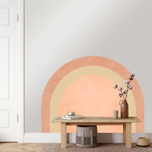 Miniatura 3 de Uonlytech Adhesivo de pared de arco extraíble para decoración elegante del hogar, fácil de aplicar, arte de pared semicírculo para dormitorios