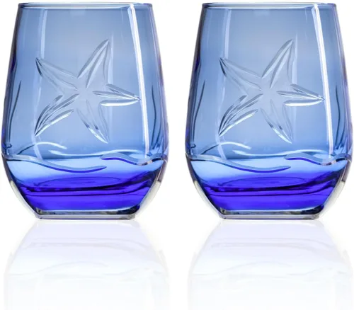 Miniatura 15 de Rolf Glass Starfish - Copas de vino multiusos de 18 onzas, juego de 4 copas de vino grandes, sin plomo, copas de vino grandes grabadas, fabricadas