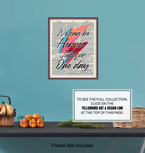Miniatura 8 de David Bowie Letra Upcycled Dictionary - Póster decorativo de pared de 8 x 10 pulgadas para dormitorio, sala de juegos, cueva de hombre, regalo