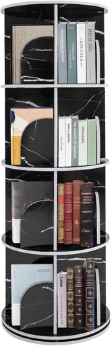 Miniatura 14 de CNCEST Estantería giratoria de 360°, estante organizador de estantería de 5 niveles, estantería de 360 niveles de 5 niveles, estantería de PVC