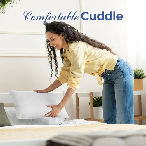 Miniatura 7 de Utopia Bedding Juego de 1 almohada (1 unidad, color blanco) – Almohadas alternativas de plumón de 12 x 20 pulgadas para cama, sofá y sofá, almohada