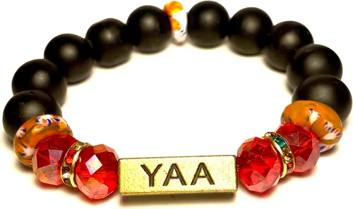 Miniatura 14 de Pulseras africanas tradicionales con nombre nacido en el día para mujeres de Ghana, materiales naturales, ajuste cómodo y holgado