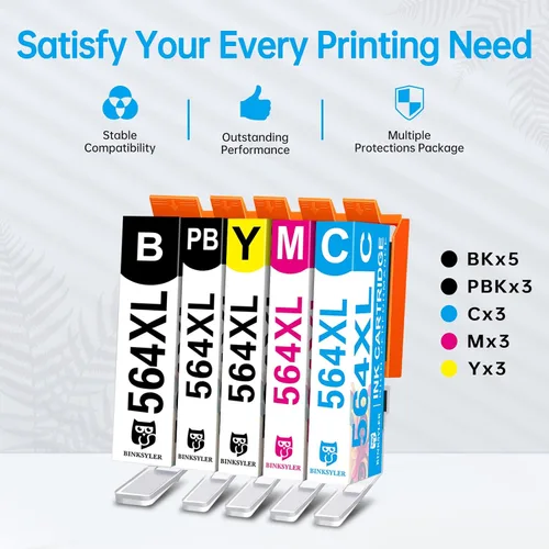 Miniatura 7 de Paquete de 17 cartuchos de tinta 564XL para HP 564 XL 564, compatible con impresoras HP Photosmart 7525 7520 5520 6520 6520 DeskJet 3520 Officejet