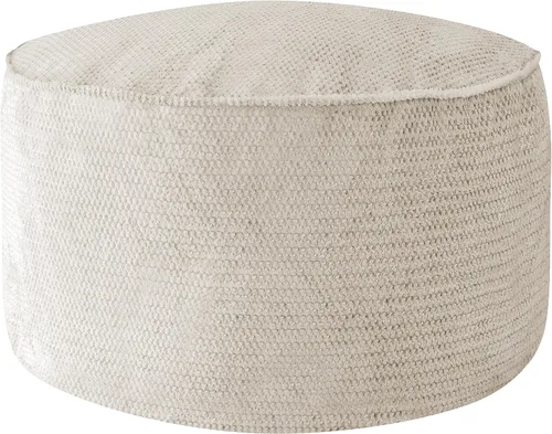 Miniatura 21 de Sorra Home Sutherland Dove Puf redondo para interiores, 20 pulgadas de ancho x 20 pulgadas de profundidad x 18 pulgadas de alto Paloma
