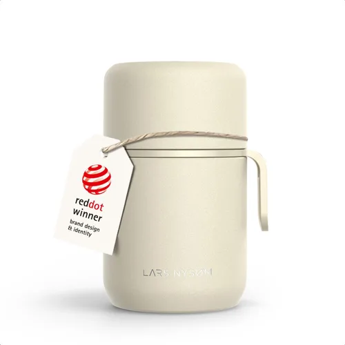 Miniatura 13 de LARS NYSØM Tarro de alimentos con aislamiento al vacío de acero inoxidable - Olla de almuerzo y frasco de almuerzo a prueba de fugas para alimentos