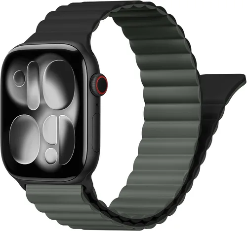 Miniatura 31 de BXUXOHS - Bandas deportivas magnéticas para Apple Watch de 40mm, 38mm, 41mm, 42mm, 44mm, 45mm, 46mm, iWatch para mujeres y hombres, correa