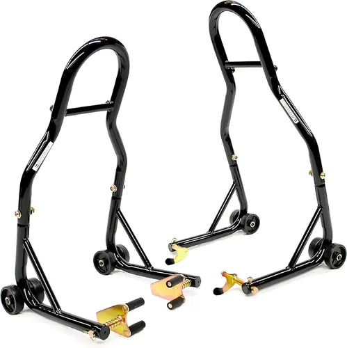 Soporte ruedas delanteras & traseras combo Venom, motocicleta deportiva, soporte horquilla y brazo de horquilla. El soporte sirve para Yamaha Honda