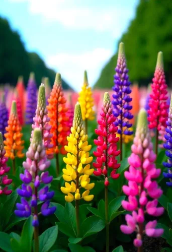 Miniatura 4 de Semillas de altramuz alto multicolor mezcla de más de 50 semillas para cultivar plantas perennes en las zonas 4-8 para plantar en primavera u otoño
