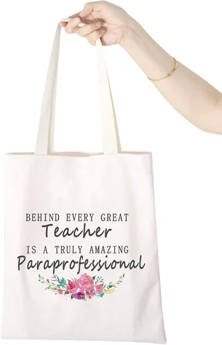 Miniatura 6 de WCGXKO Paraeducator regalo para maestro regalo paraprofesional cremallera bolsa cosméticos bolsa regalo de agradecimiento para para, Increíble bolso