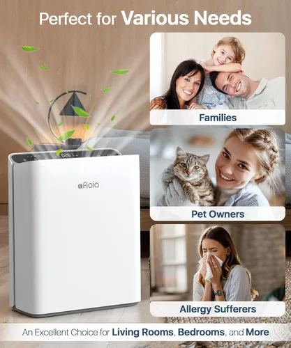Miniatura 7 de Purificador de aire para el hogar, habitación grande, dormitorio de hasta 2000 pies cuadrados con pantalla PM2.5 sensor de calidad del aire y modo