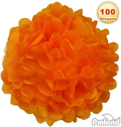 Miniatura 7 de PMLAND 100 hojas de papel de seda naranja a granel, 20x15 pulgadas, papel de seda de doble cara para envolver regalos, bolsas, manualidades, bodas
