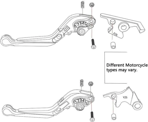 Miniatura 4 de Palancas manillar para Yamaha XTZ125 XTZ 125 XTZ-125 2003 2004 2005 2006 2007 2008 2009 2010 2011 2012 2013 2014 2015 2000 2015 2000 16 Embrague