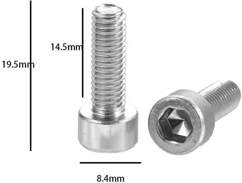 Miniatura 2 de 2 unids/set bicicleta titular tornillo hervidor rack tornillo aleación aluminio M5x15mm botella agua jaula pernos para bicicleta MTB bicicleta