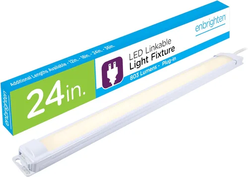Miniatura 8 de GE - Barra de luz LED fina de alta calidad para debajo del clóset, 12 pulgadas, enchufable, convertible a cable directo, enlazable, 38845, 40.00watts