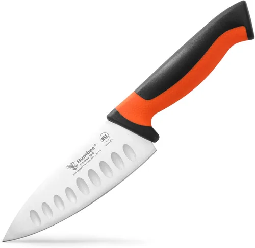 Miniatura 9 de Cuchillo de chef certificado NSF de 10 pulgadas, cuchillo de cocina de acero inoxidable de alto carbono con mango ergonómico codificado por