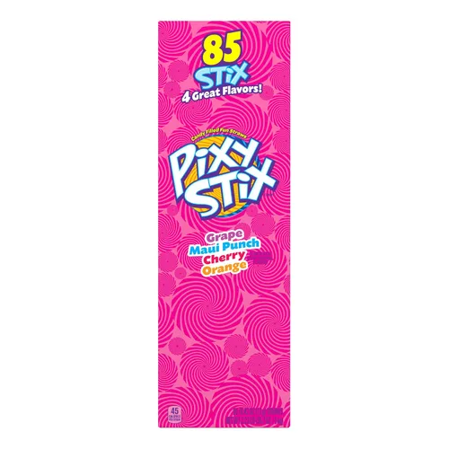 Miniatura 4 de Wonka Pixy Stix - Pajitas rellenas de caramelo en polvo, dulce y ácido, caramelo para primavera y Pascua, 0.42 oz (85 unidades) (Paquete de 2)