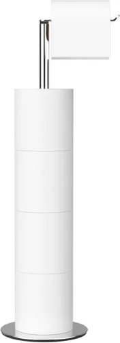 Soporte y dispensador de papel higiénico para 4 rollos de repuesto, estante de almacenamiento de rollos de papel higiénico de acero inoxidable Plata