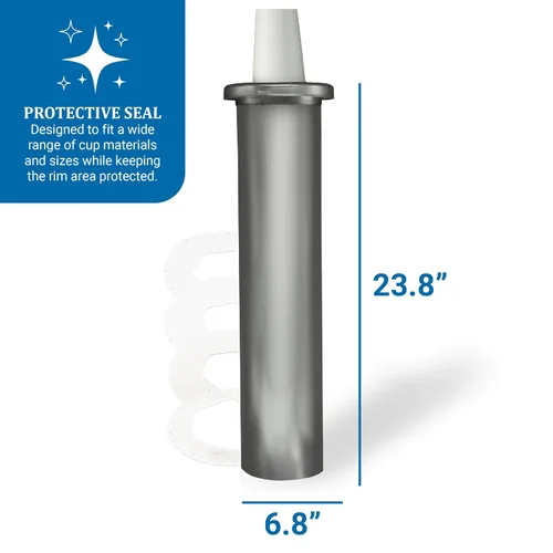 Miniatura 2 de Carlisle FoodService Products Dispensador de vasos para tazas de 8-48 onzas (2 a 5 pulgadas de diámetro) para gasolineras, restaurantes y comida