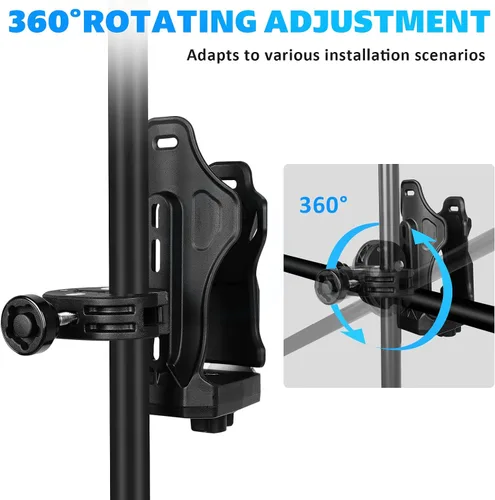 Miniatura 5 de Portavasos mejorado para motocicleta ATV antirrobo, soporte extra grande para botella de agua de bicicleta de 1.95 a 3.6 pulgadas, tamaño universal