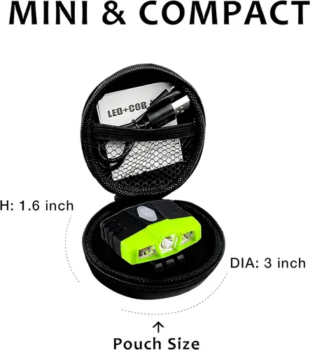 Miniatura 6 de LHOTSE Mini Luz LED Cree Ultra Brillante de Manos Libres con Clip para Gorra - Linterna de Sombrero Recargable Impermeable Luz Frontal Portátil