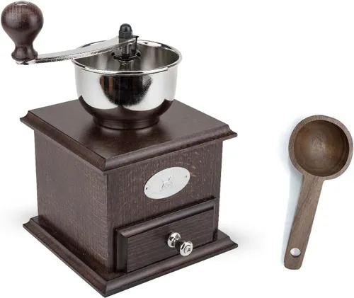 Miniatura 2 de Peugeot Molino de café antiguo, 8-1/4 "x 5" x 5 " con cuchara de madera para especias