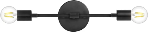 Miniatura 9 de KCO Lámpara de pared dorada con 2 luces para tocador de baño, luz de lectura de pared de latón, moderna de mediados de siglo, para pasillo, sala