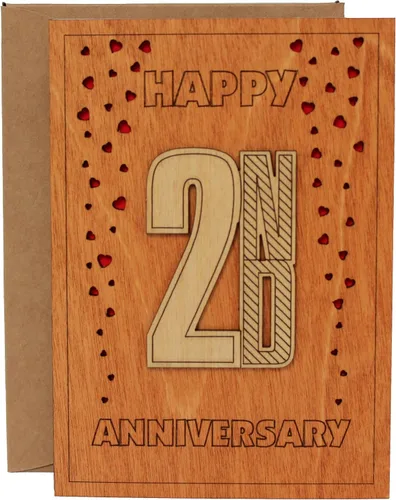 Miniatura 16 de Tarjeta de aniversario de 10 años de madera con soporte. 10 años, décima, diez años, tarjetas de aniversario de boda de aluminio para ella, esposa