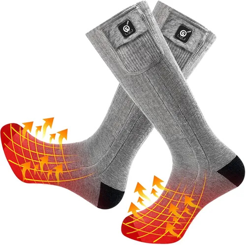 Miniatura 10 de SNOW DEER Calcetines calefactables, calentador de pies eléctrico con batería recargable para hombres y mujeres, invierno, esquí, caza, camping