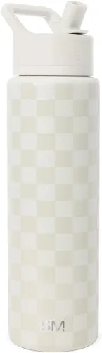 Miniatura 9 de Simple Modern botella de agua reutilizable con tapa con pajilla, de acero inoxidable con aislamiento al vacío, para gimnasio, viajes y deportes