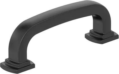 Amerock BP36897FB Tirador de gabinete negro mate | Herrajes de gabinete de 3 pulgadas (76 mm) de centro a centro | Surpass | Herrajes para muebles |