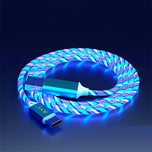 Miniatura 22 de AYI 3 combinaciones de múltiples puertos USB A a USBC Micro PD cable de carga rápida iluminado flujo de corriente compatible con casi todos