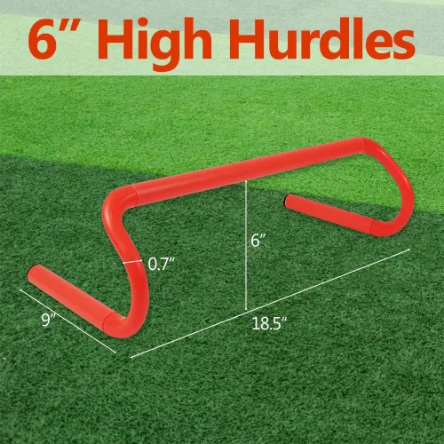 Miniatura 2 de YEXEXINM Paquete de 4 obstáculos de entrenamiento de velocidad de agilidad, 6 pulgadas desmontables de entrenamiento de agilidad, equipo de práctica